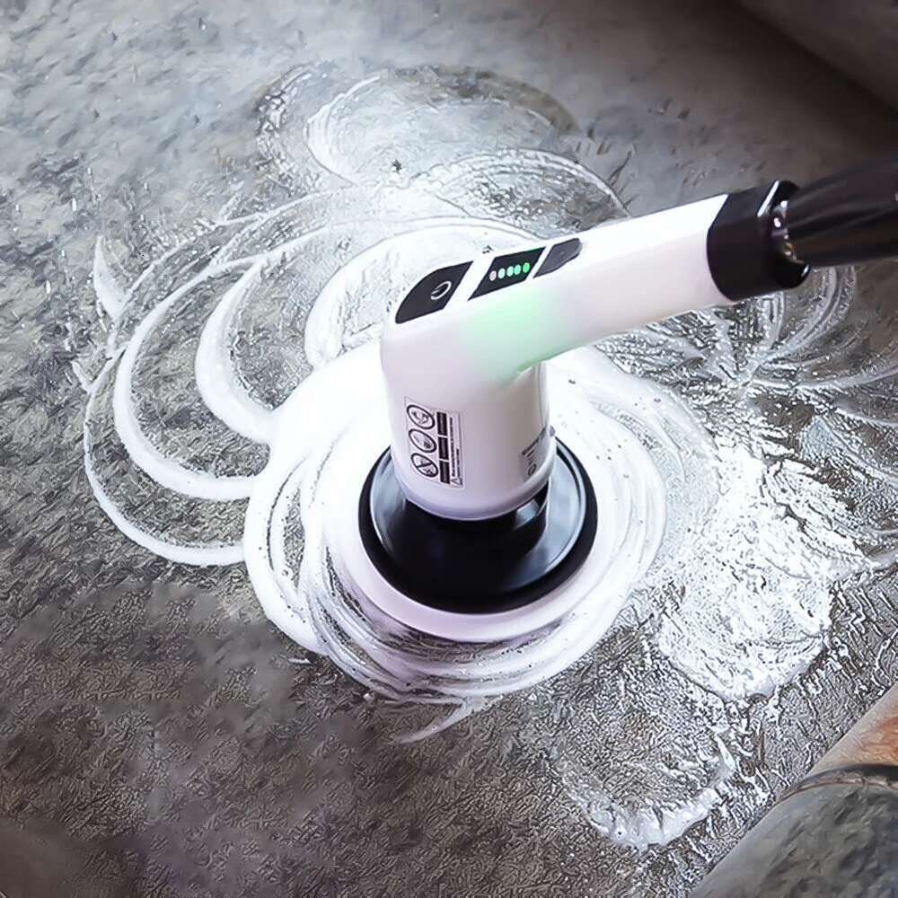 Spin Spinning Detachable Handle Shower Scrubber Electric Washing Up Brush For Tiles Glass Grill