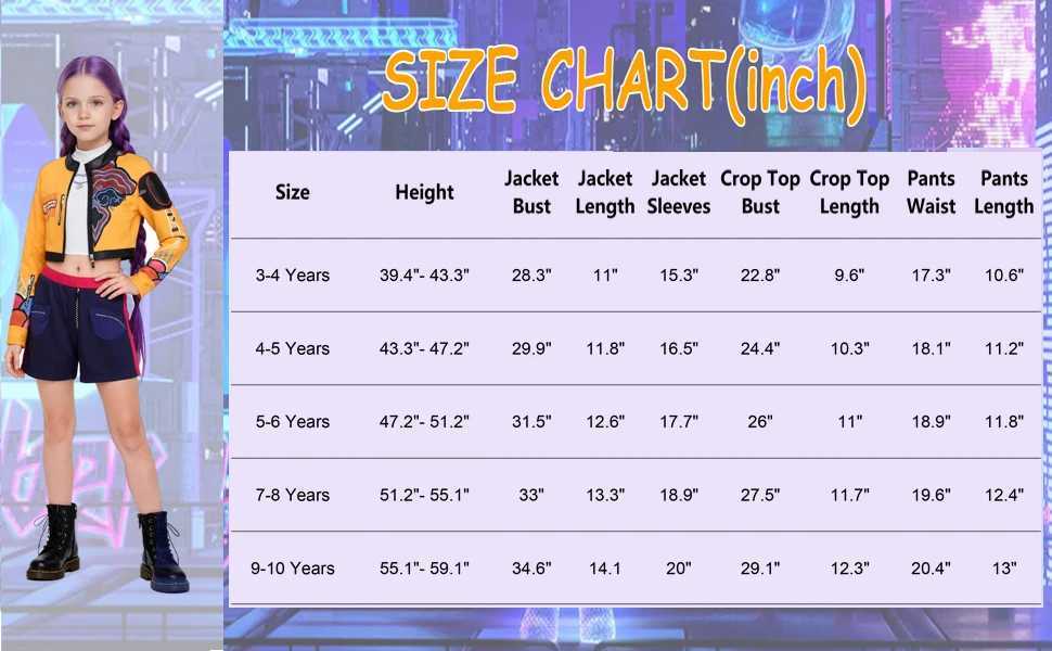 Boy Girls K-Pop Demon Hunters Costume Zoey Rumi Mira Cosplay Pop Singers Womens Halloween Outfits with Accessories J251115