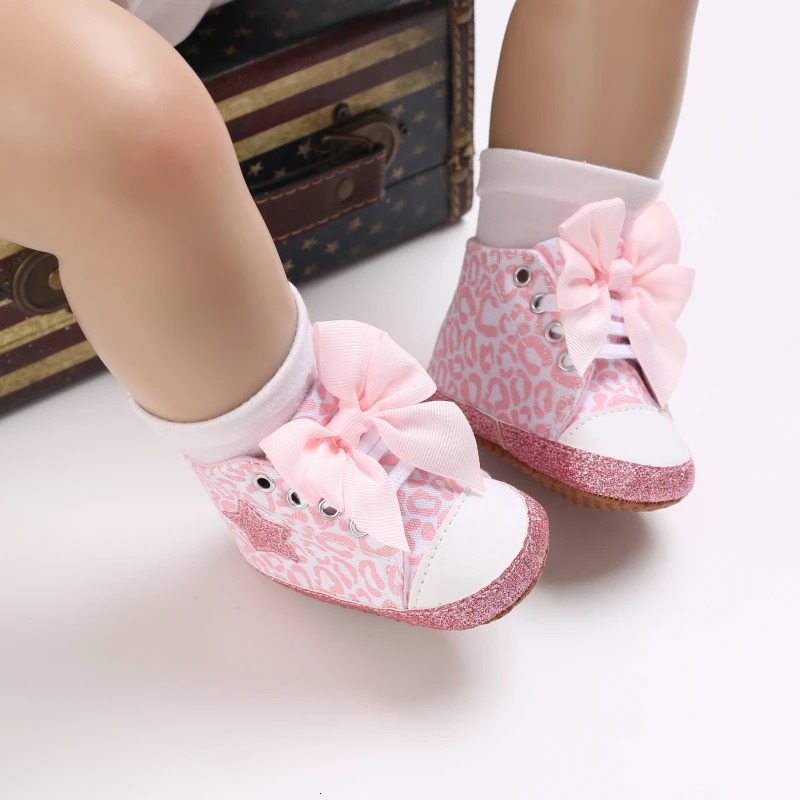 Warren Sina born Boy Girl Shoes First Walker Baby Shoes Soft Non Slip Sole Lovely Bow Casual Canvas Children Shoes 250415
