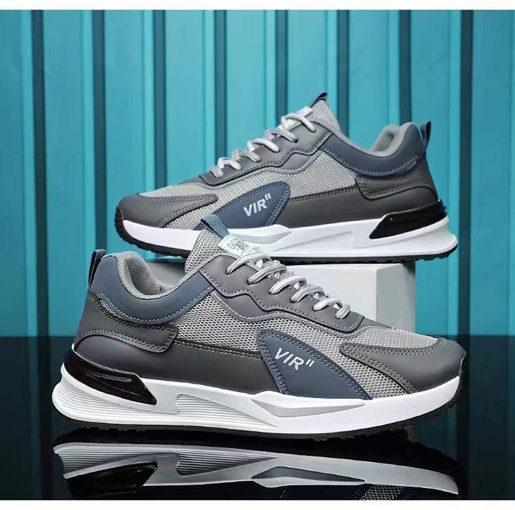Free shipping sports shoes men's casual shoes breathable lightweight mesh running shoes simple fashion comfortable