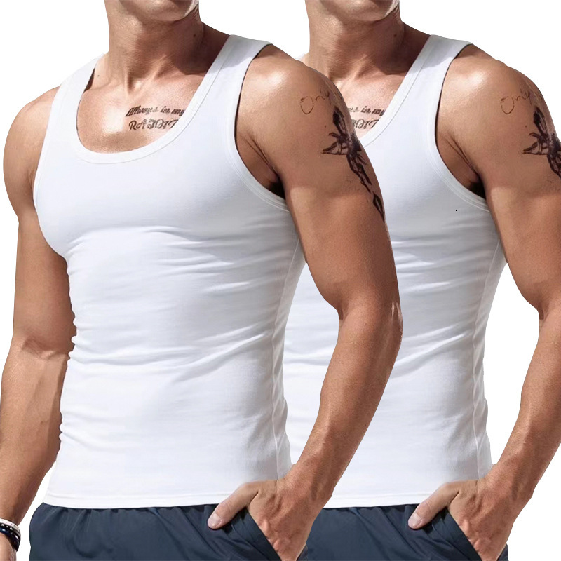 New American men's with trendy hurdle sports fitness for men in spring summer, multi-color sweatshirt and tank top as a base