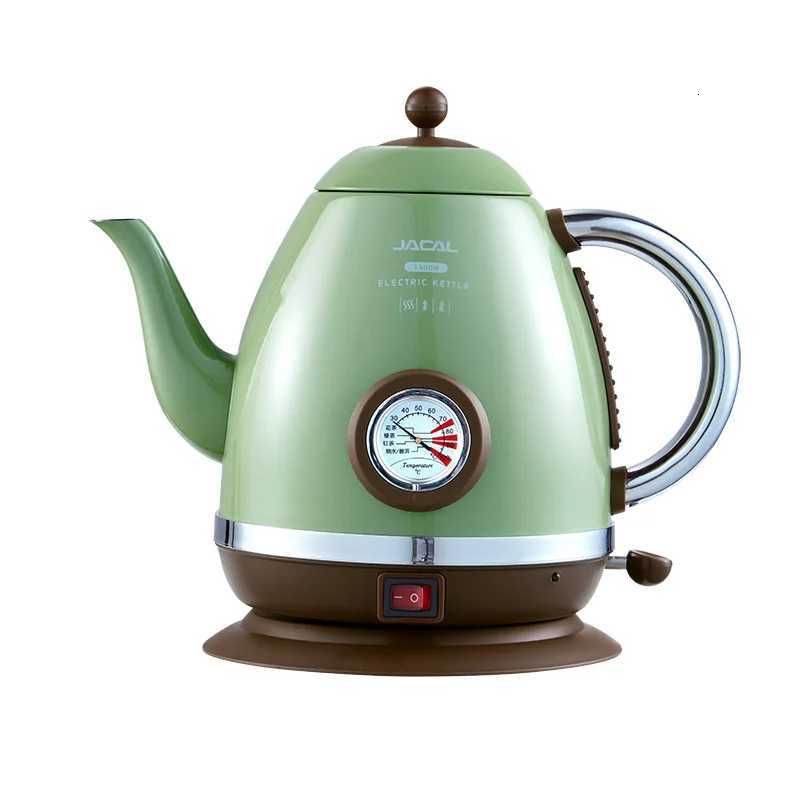220V 1500W Retro 304 stainless steel electric kettle fast boiling teapot with thermometer Y251114
