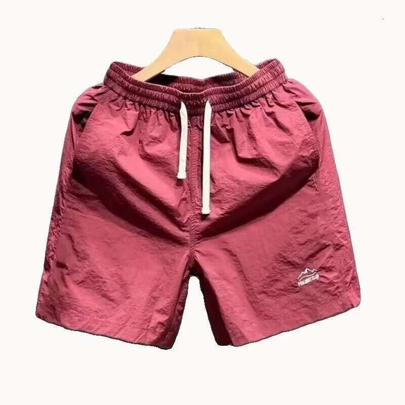 Summer Outdoor Mountain Solid Color Shorts Men's Trendy Brand Quick Dry Loose Home Leisure Beach Sports Pentagram Pants