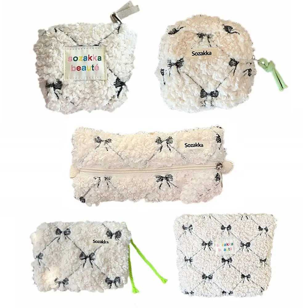 High quality cashmere makeup bag storage bag portable makeup bag travel organizer coin walletXJ250415