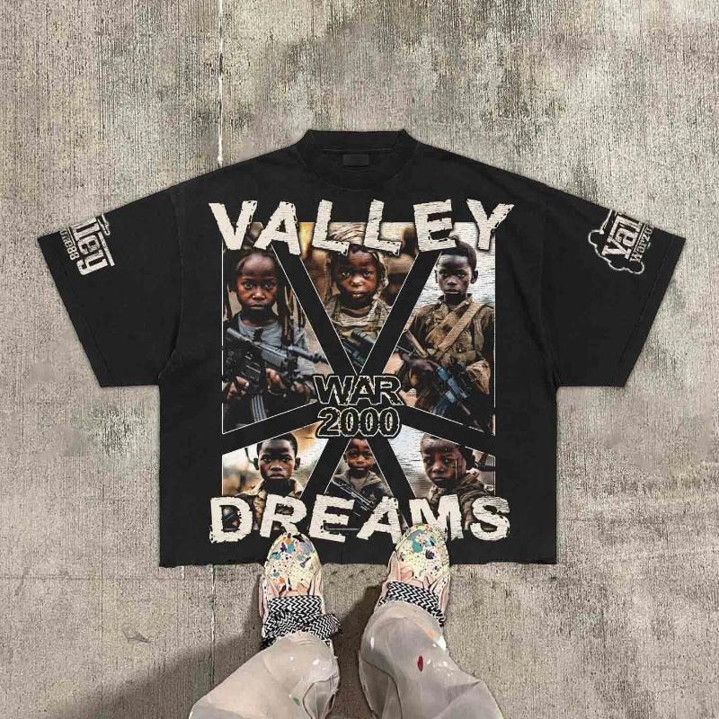 Men's Dress Shirts Vintage Warzone Division Graphic Cotton T-Shirt Cropped Tees Men And Women Same Style Casual Comfortable