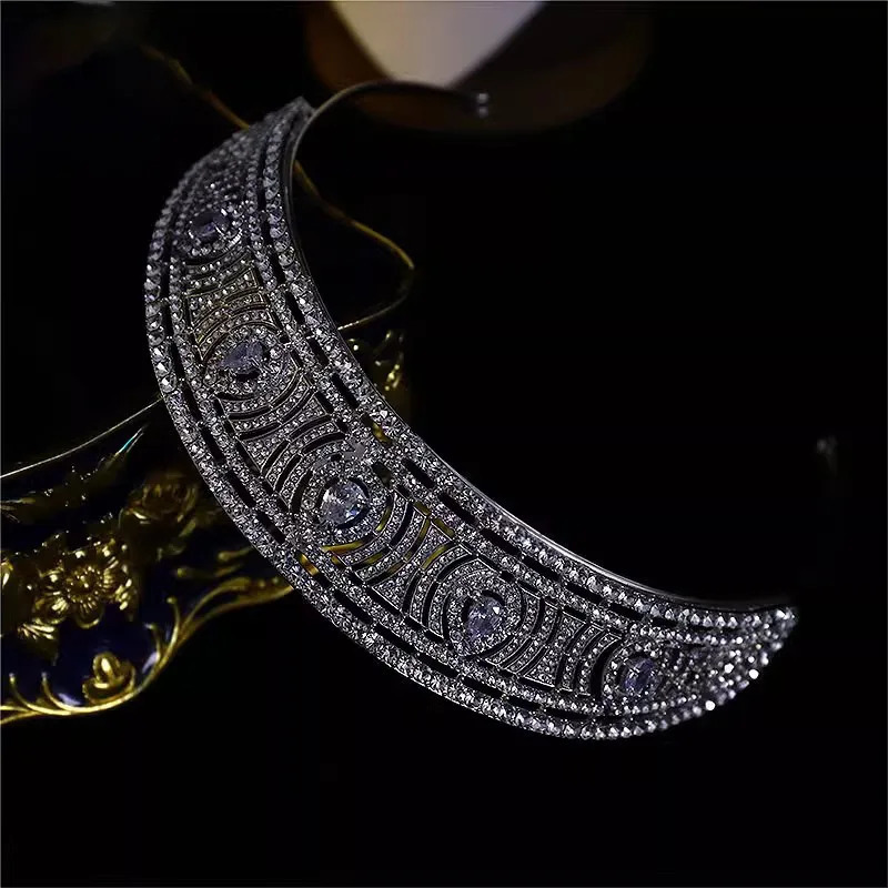 CC Tiaras Womens Accessories Wedding Headbands Engagement Hair 100% Handmade Waterdrop Crown Sparkling Charm HS199 250411