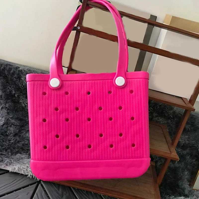 Waterproof womens handheld storage solid color single shoulder beach bag Waterproof womens handheld storage solid color single W250415