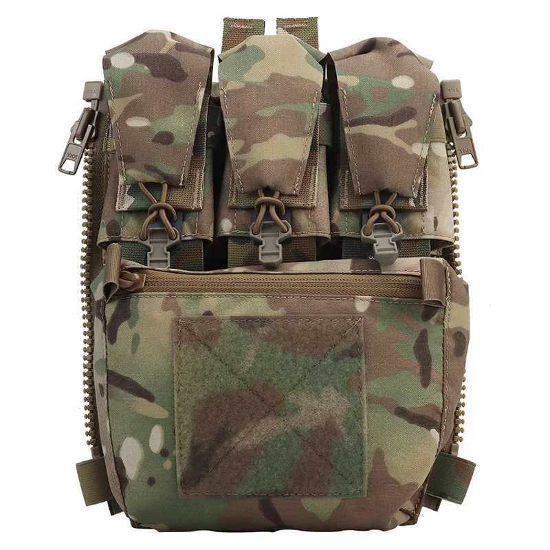 Assault Adapt Banger Back Panel Zip On Rear Pack Tactical Vest FCPV V5 Plate Carrier Accessories Bag GP Pouch Multitools Pocket XJ251114
