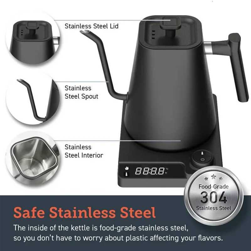 1200W Gooseneck Electric Kettle with Temperature Control Electric Kettle for Coffee and Tea Kettle Coffee Pot 110v/220v Y251114