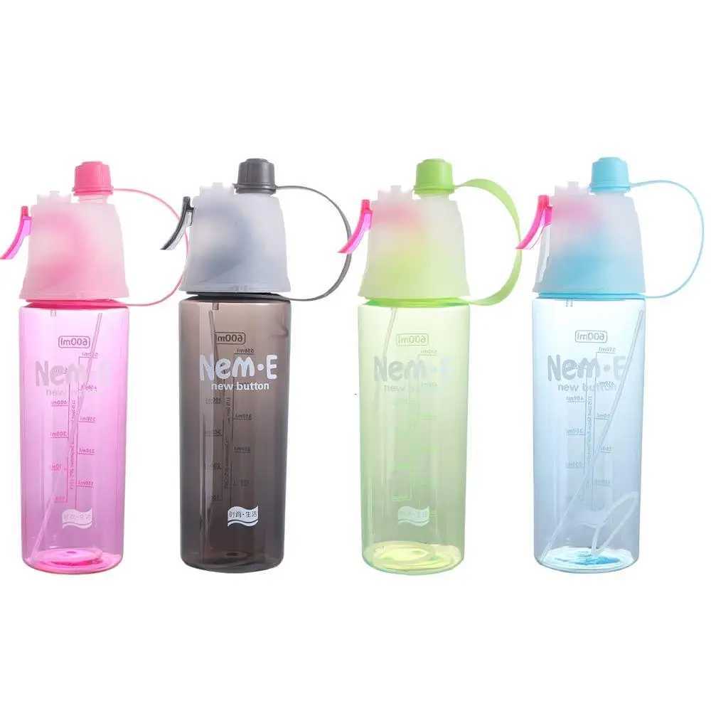 Creative With Straw Water Bottle Spray Drinkware Drink Spray Cup Leak Proof Plastic Spray Water Bottle Outdoor SportsW251114