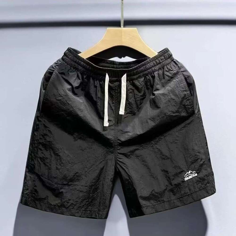 Summer Outdoor Mountain Solid Color Shorts Men's Trendy Brand Quick Dry Loose Home Leisure Beach Sports Pentagram Pants
