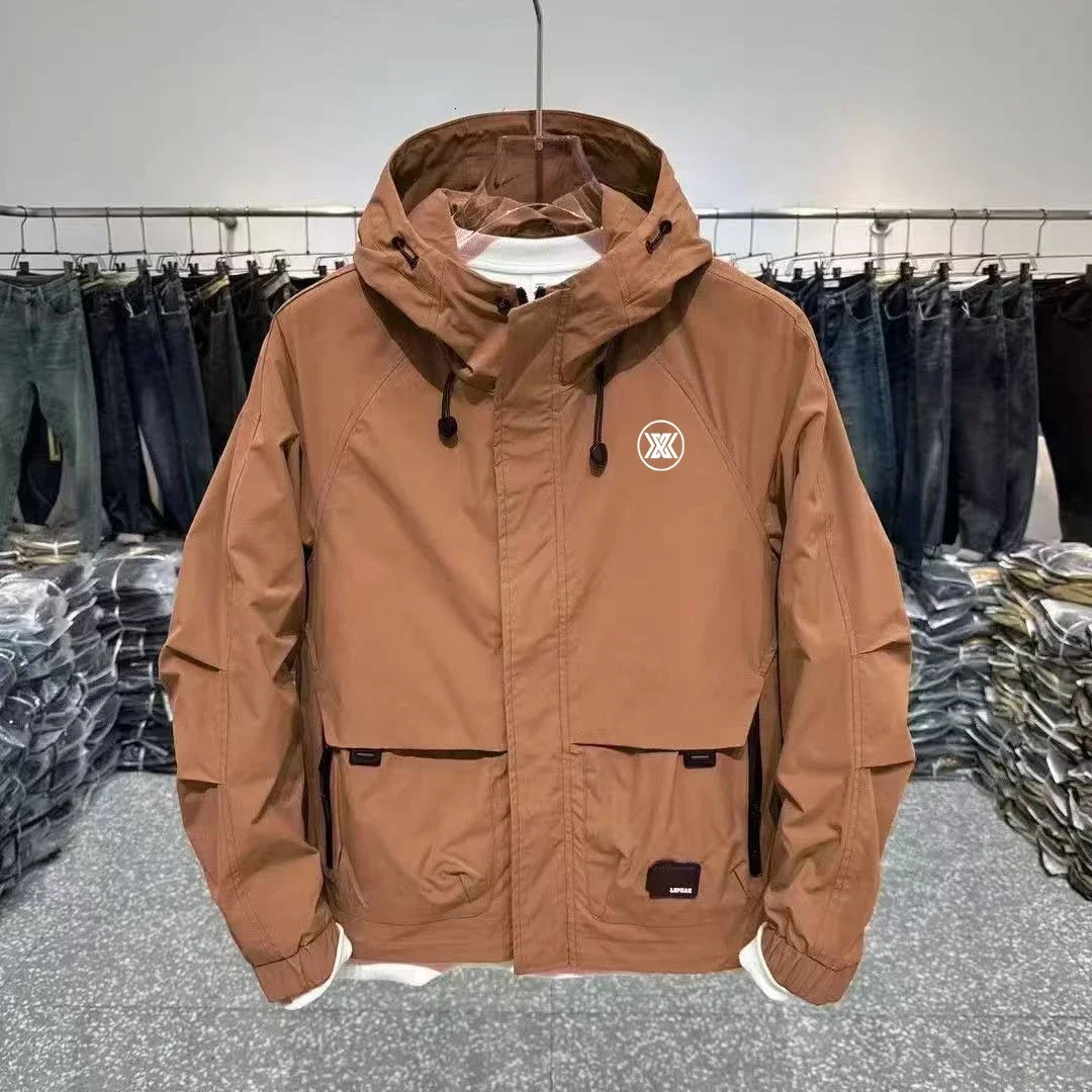 golf jacket mens casual jacket mens high-quality golf jacket fashionable hooded windbreaker 250415