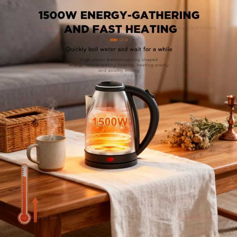 Electric kettle Tea and Coffee 20L Stainless Steel Portable Water Boiler Family Travel kitchen Smart kettle Electric Teapot Y251114