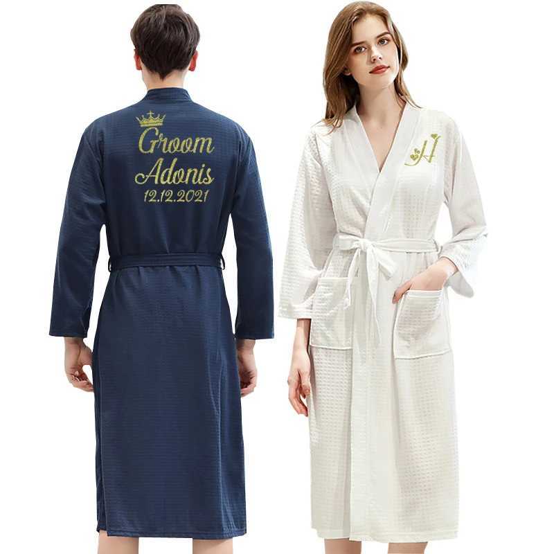 Wedding Party Customize Nama Date Women Men Bathrobe Kimono Dressing Gown Bride Groom Bridesmaid Robe C251115