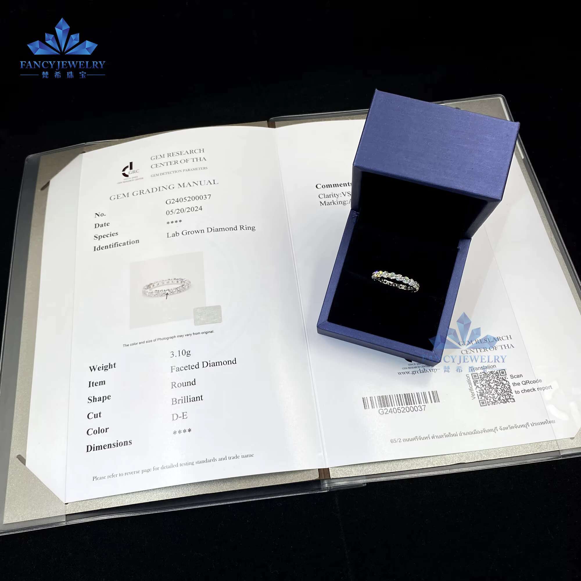 Fine Luxury Custom Jewelry Eternity Ring 3mm Round Moissanite Eternity Full Wedding Ring Band 14k Gold Rings for Women