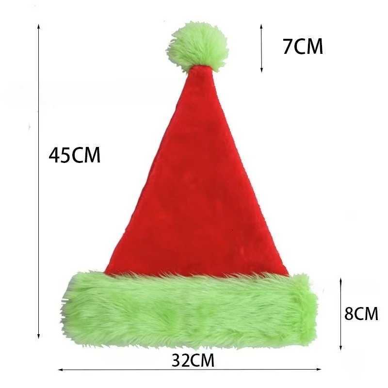 Plush Fau-Fur-like Christmas Tree Party Hat with White Poinsettia-like Pom-Pom - Soft for Car Tailgate Xmas Celebrations Y251115