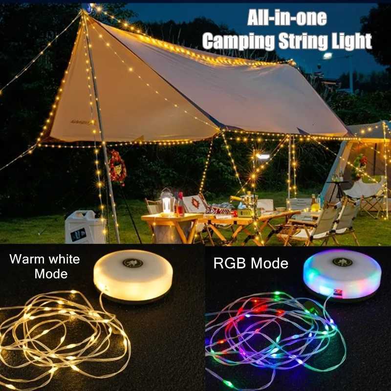 LED Camping Lamp Strip Atmosphere LED Fairy Lights Waterproof Recyclable Light Belt Outdoor Garden Christmas Decor Light String M251115