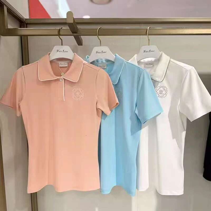 New Women's Golf Clothing Fashion Polo Shirt Summer Short Sleeve Breathable Skin Friendly Slim Fit Versatile