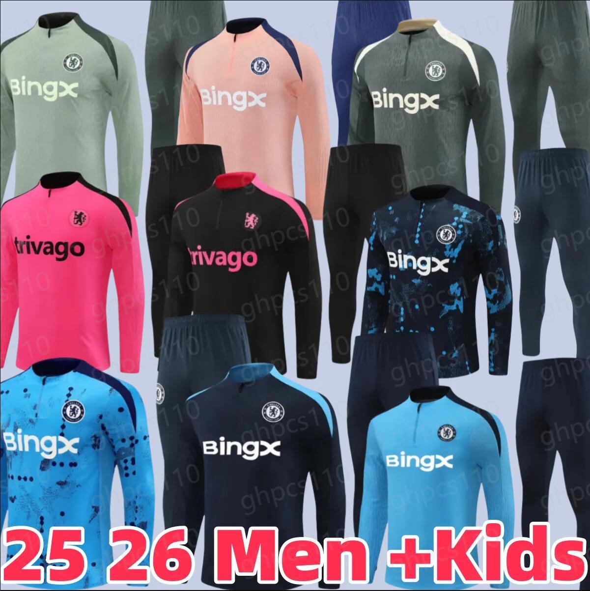 2025 2026 Chelsea tracksuit ZIYECH cfc Training suit soccer tracksuits 23 24 JORGINHO Half Zip tracksuit football set survetement