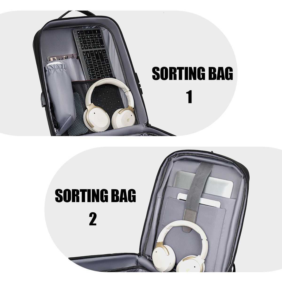 Backpack Mens Expandable Computerbag Large Capacity Business Travel Business Trip Luggage Bag E-Sports Game Hard Shell BackpackW251114