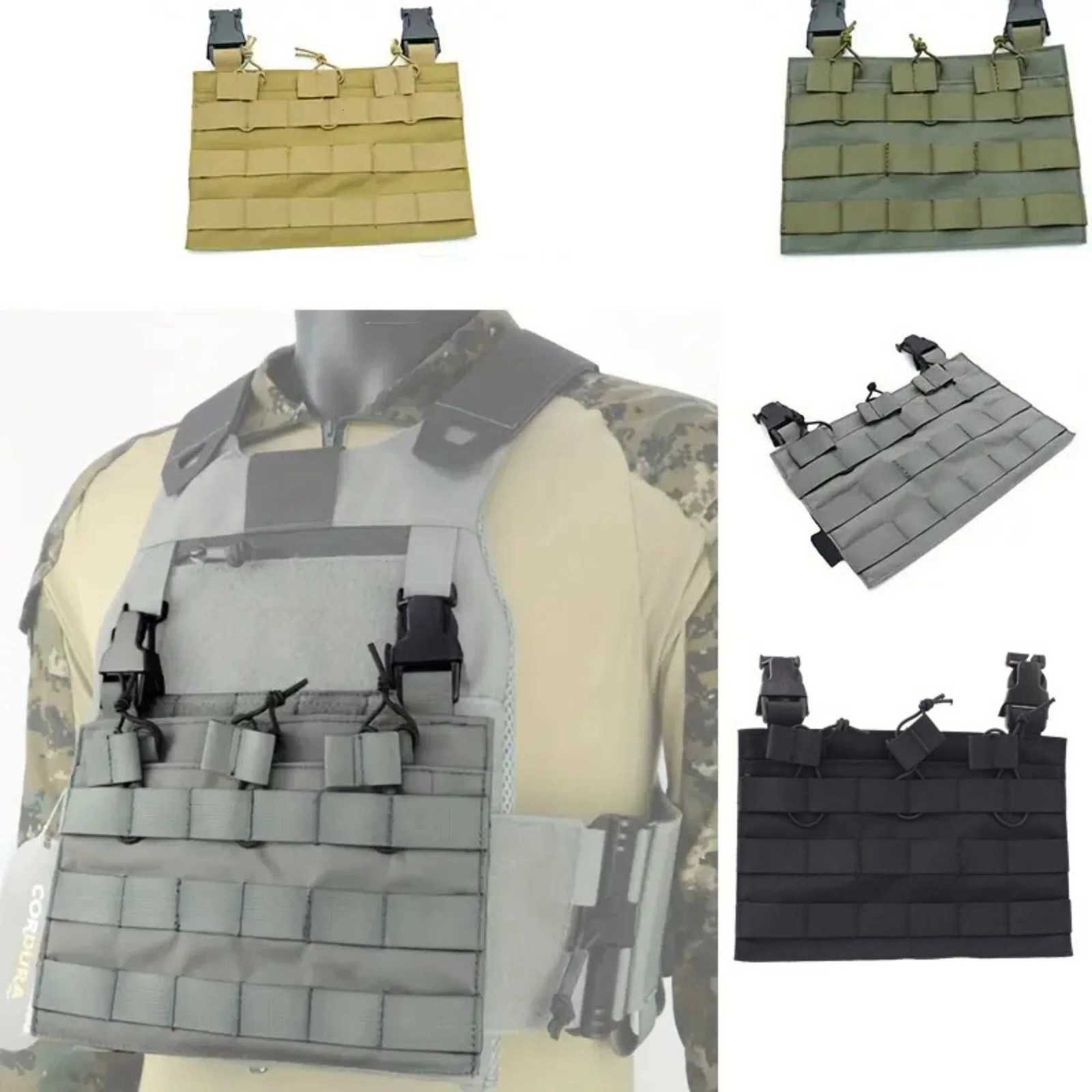 1 Tactical Series Accessories Tactical Vest Panel Front Flap Hanging Panel for Tactical Chest Rig Hunting Vest Carriers XJ251114