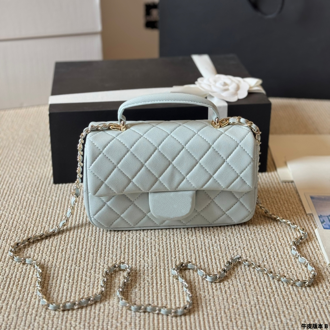 10A Top Quality Ladies crossbody Designer 22B Metal Handle Mini Handbag Classic Fashion litchi leather Name Brand Flip Bag 20x13cm