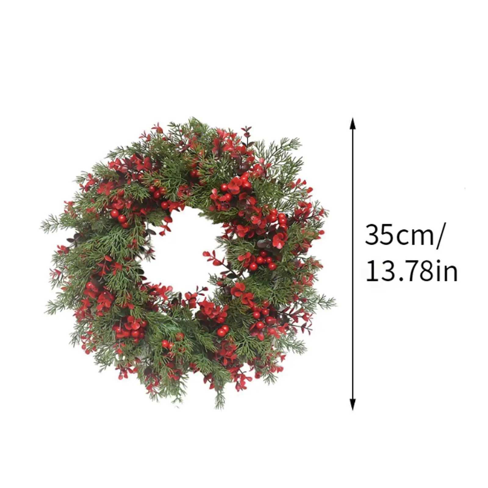 Christmas Wreath Xmas Wreath Housewarming Red Berries Farmhouse HolidayM251115