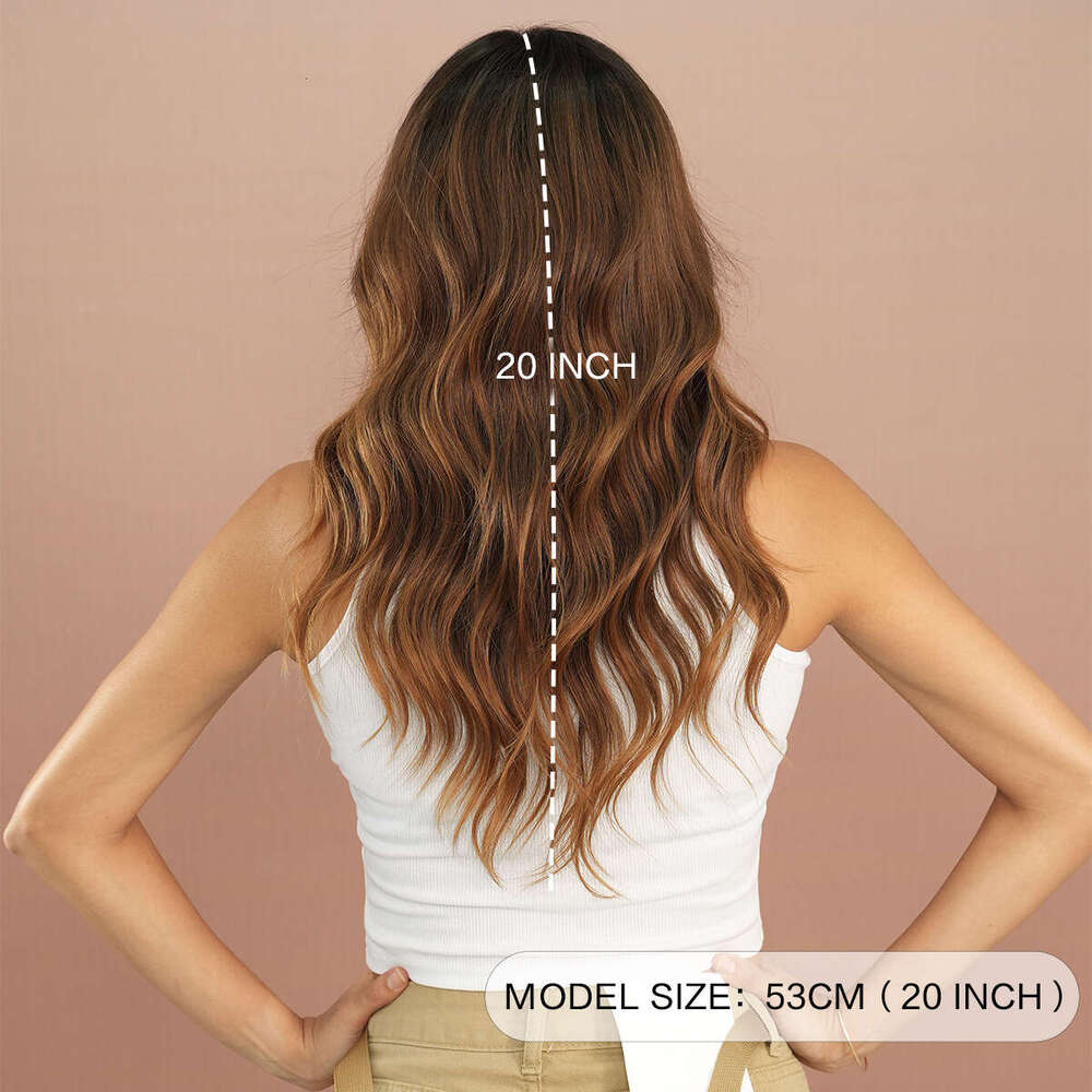 Fashion-Forward Brown Gradient Wave Wigs for Women Premium Synthetic Ombre Collection