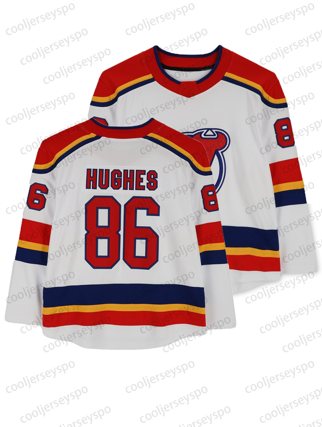 Customizable Custom 86 Jack Hughes Hockey Jersey Nico Hischier Jacob Markstrom Timo Meier Embroidered Mens Womens Youth