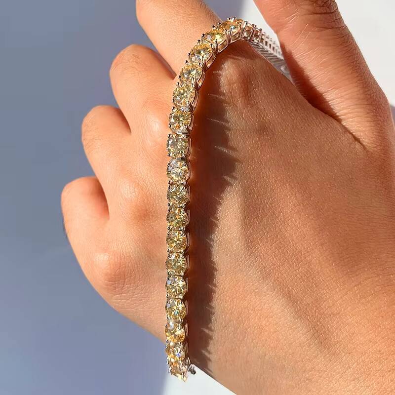 Hailer Hot Sale Tennis Bracelet 18k Gold Plated Bracelet Moissanite for Women