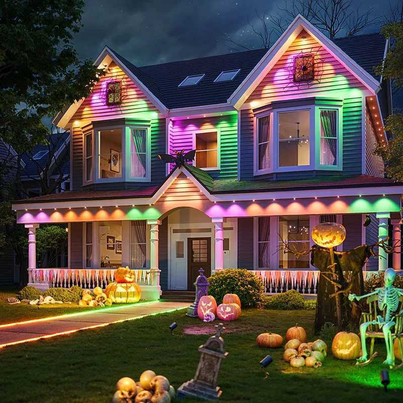 100FT 60 LEDs Permanent Outdoor Lights Smart RGBIC Eaves LED Lights Festival Flashing Lighting Fairy String Holiday Lighting Z251115 - view 7