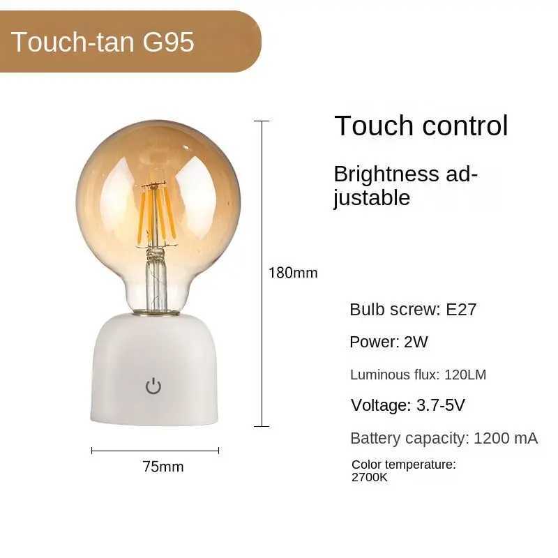 LED Night Light Battery Powered Bulb Lamp Desktop Office Light Retro Bulb Shape Night Light For Baby Room Bedroom Corridor Lamp C251115