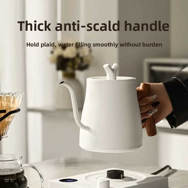 1000W Electric Kettle Household 304 Stainless Steel Coffee Pot Intelligent Temperature Regulation LED Display Safe Anti Scalding Y251114
