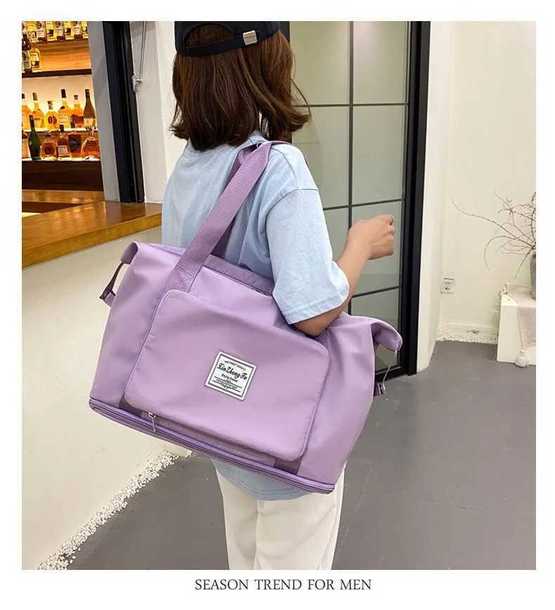 Foldable Travel Bag Female Portable Large Capacity Maternity Storage Short DistanceTravel Duffel Swim Fitness Bag Bolsos GrandesW251115