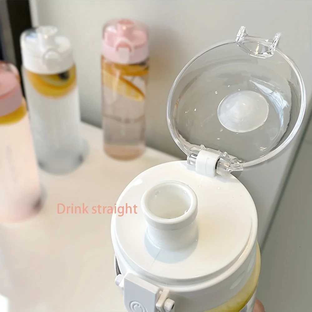 1pc 780ml/2637oz Frosted Transparent Water Bottle for School Outdoor and Fitness Activities - Stay Hydrated and HealthyW251114