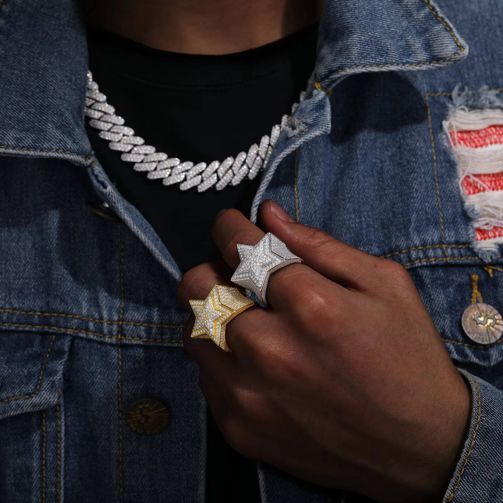 Factory-Crafted VVS1 D Color Moissanite Silver Bling Jewelry Rings GRA Certified 925 Sterling Silver