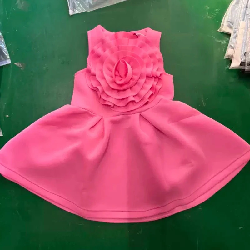 Summer Baby Girls Elegant Sleeveless A-line Dress Style Kids Fashion Princess Dress Toddler Birthday Party Clothes 250415