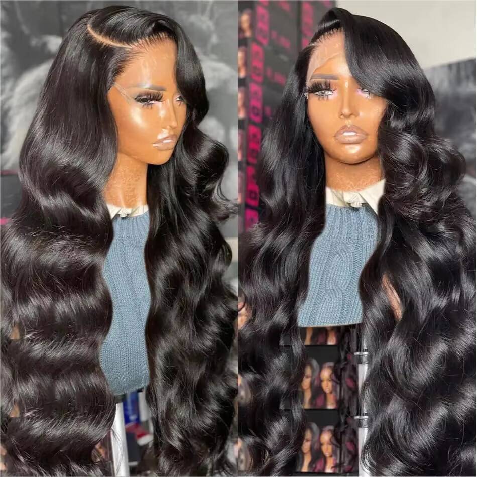 Ready to Ship Brazilian Virgin Hair Body Wave 180 Preplucked 13x4 Transparent Full Lace Front Wigs Human Hair for Black Women