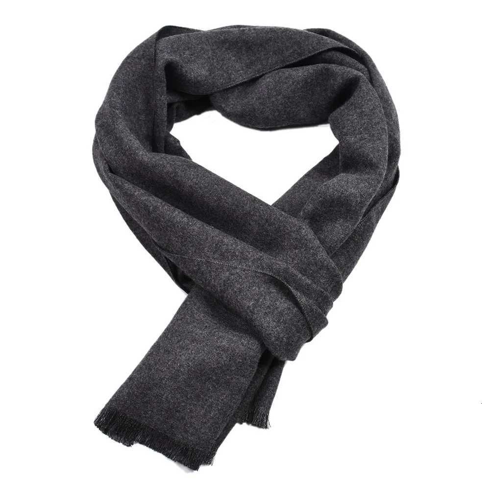 Luxury Solid Color Cashmere Scarf Winter Warm Neckerchief Pashmina Navy Black Shawl Scarf for Men Casual Business Scarves Echarpe Wraps Y251115