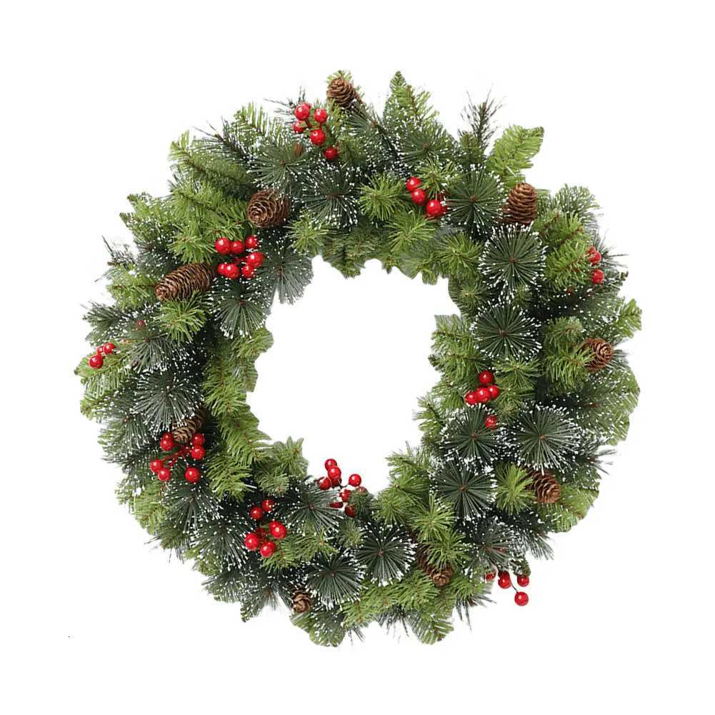 Christmas Advent Wreath Decorative Lighting Holiday Art Wreath Festival Theme Multifunctional for Door Window FireplaceM251115