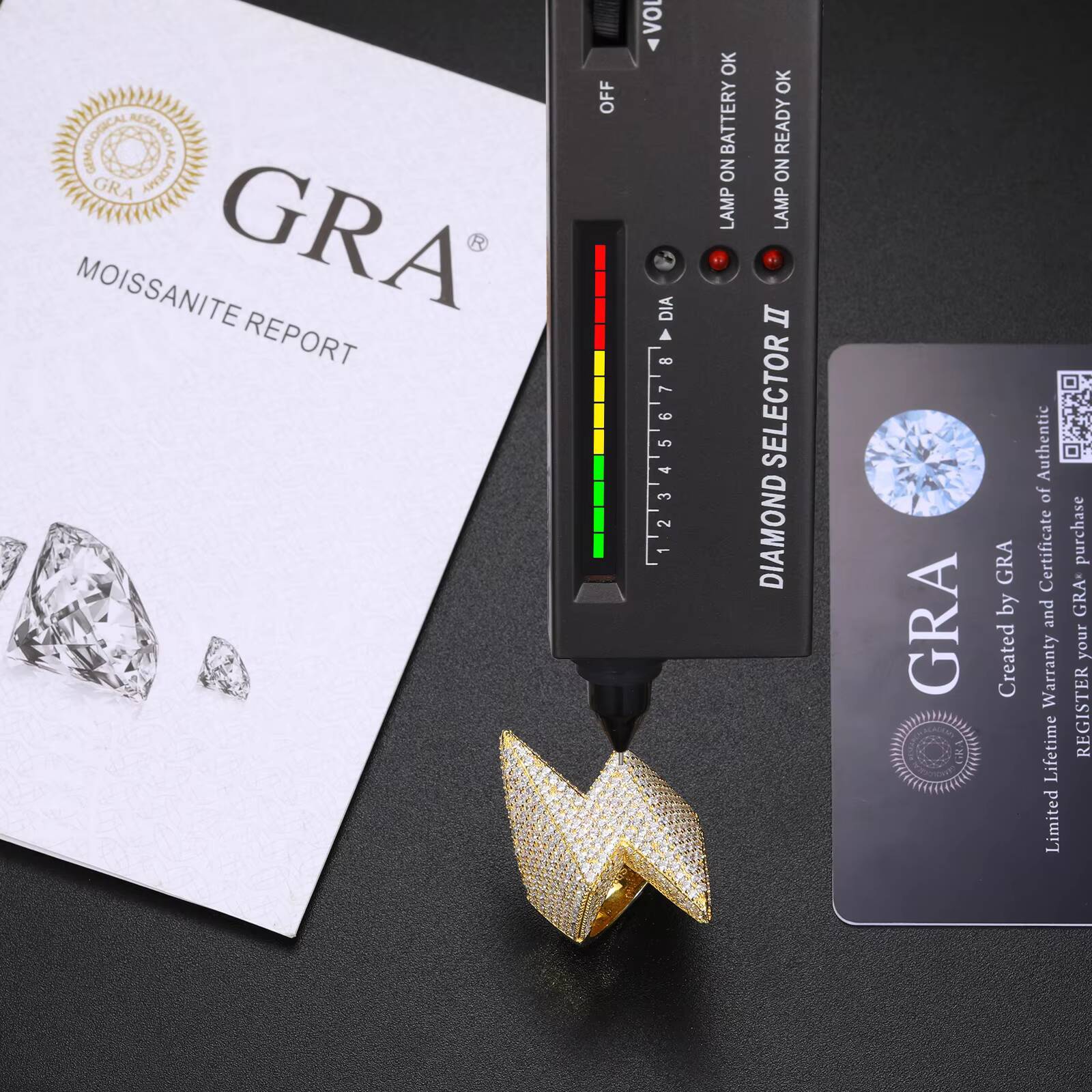 Dropshipping Micro Paved VVS Moissanite Lightning Hip Hop Ring 925 Sterling Silver Rapper Jewelry White Gold Plated Mens