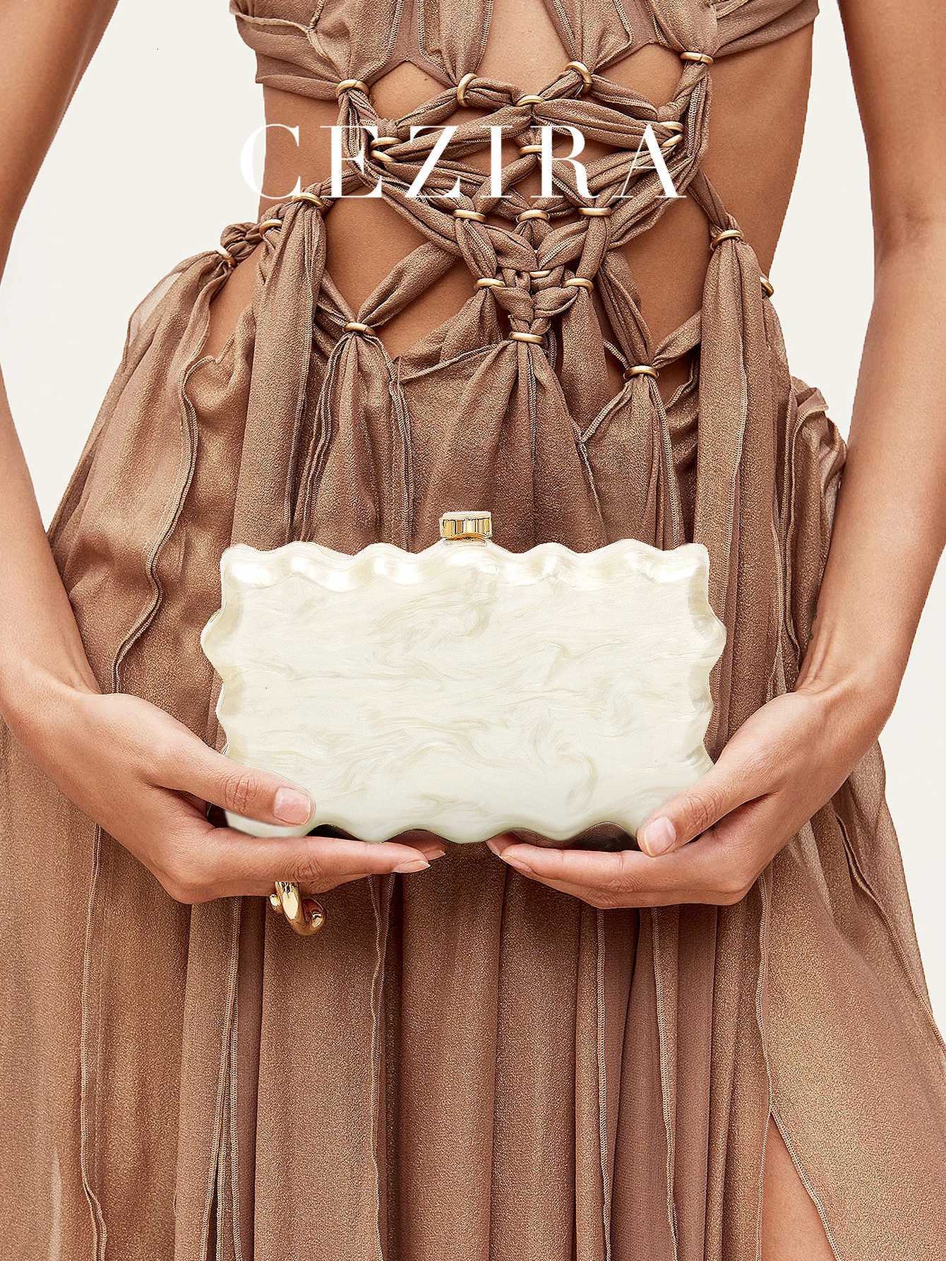 Womens Luxury Elegant Pearlized Marbled Acrylic Clutch Clasp Closure Hard-case Evening Bag Bride Purse Handbag Wedding Party W251114