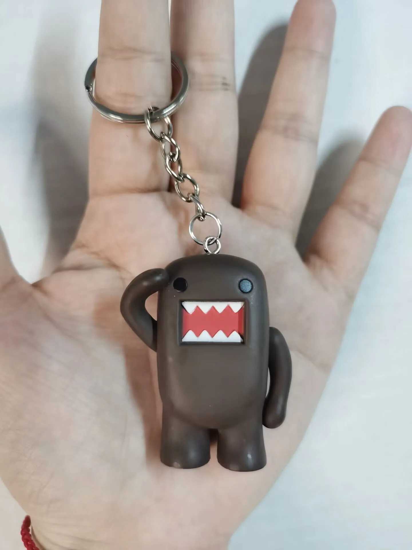 Cute Domo Kun Colorful Digital Keychain PVC Keychain Link Bracket Womens Small Bag Pendant Gift X250415
