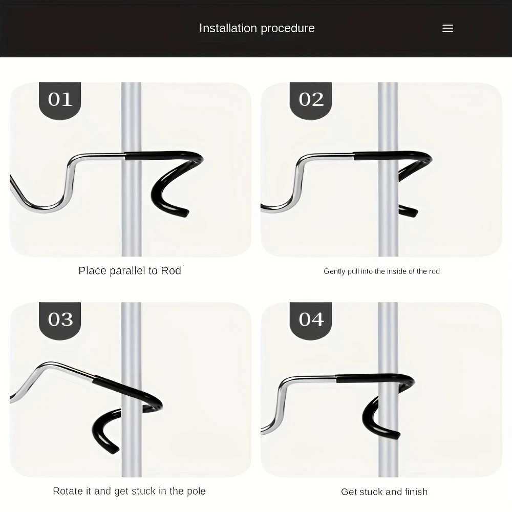 Stainless Steel Light Stand Holder Portable Tent Pole Lamp Hanger Hunting Fishing Lantern Hanger Outdoor Camping Tools M251115