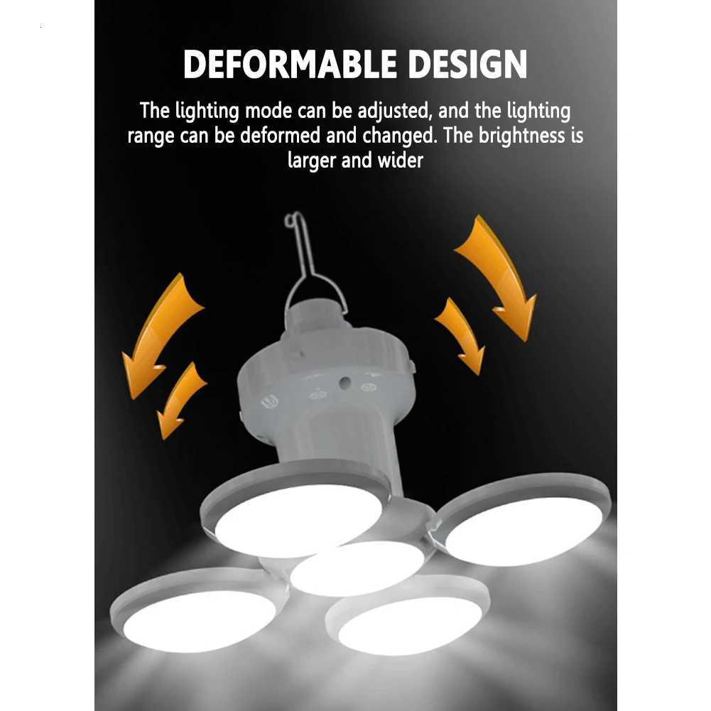 LED Solar Camping Light Bulb Rechargeable Flashlight Night Lamp Camping Supplies 5 Gears Adjustable Portable Lantern M251115