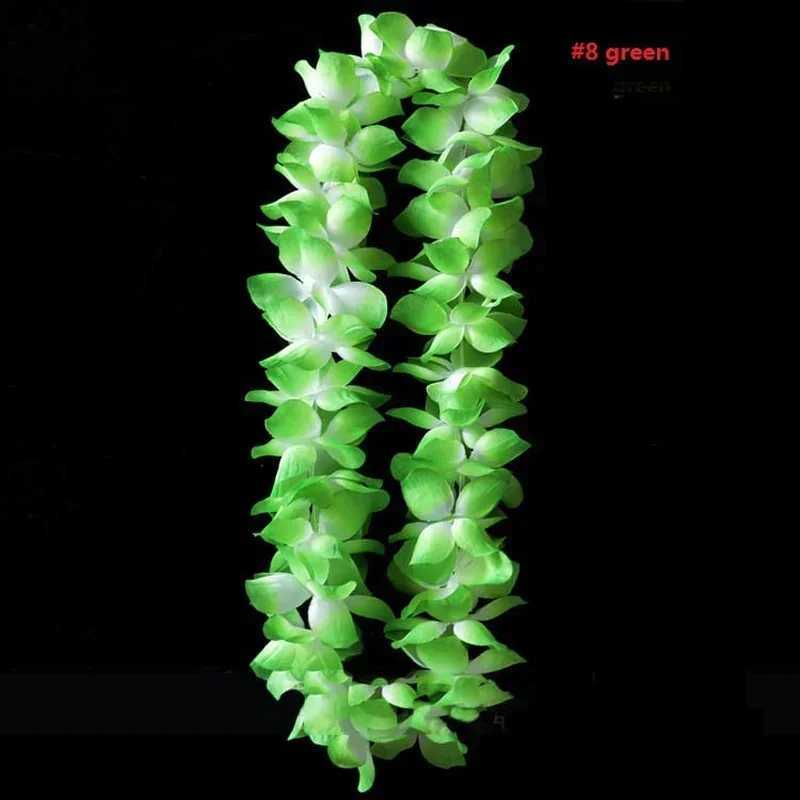 Hawaiian Flower Necklace Leis Artificial Garland Hawaii Beach Party Decoration Fancy Dress Luau Wedding Birthday CosplayM251115