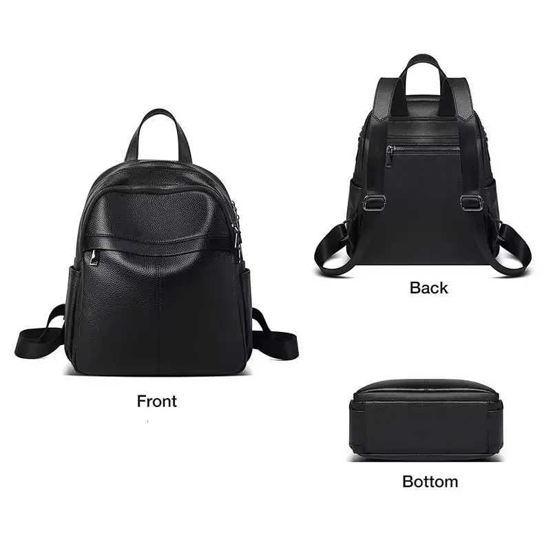 FOXER Womens Split Leather Multi-Function Backpack Lady Vintage Phone Pouch Pack Female School Bags High Quality Travel BagpackW251114