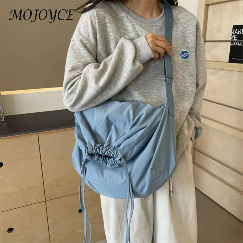 Women Shoulder Large Capacity Simple Crossbody Adjustable Strap Drawstring Sg Female Travel Bag