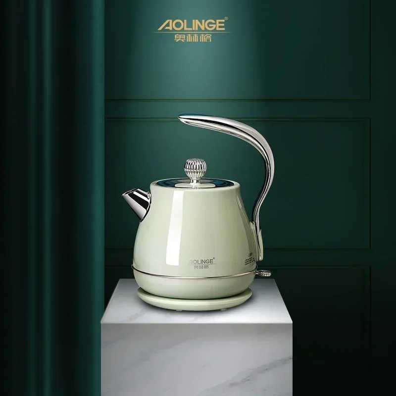 220V Olinger Vintage Stainless Steel Electric Kettle Retro and Stylish Auto Shut-off Home-use Water Boiler Y251114