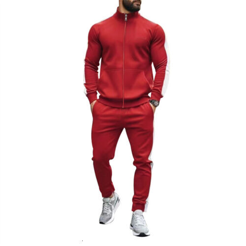 Piece Mens 2 Sweatsuits Sport Set Tracksuit Jogger Sweatshirt Pants Suits Outfit